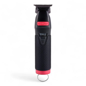 Produktbild von BaBylissPRO Skeleton Trimmer Boost+ Black & Red professioneller Vollmetall-Präzisionstrimmer matt-schwarz/rot auf weißem Hintergrund