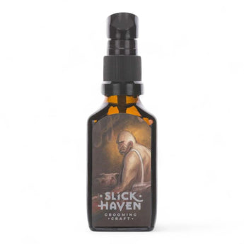 Produktbild von Slickhaven Bartöl Greasy Butcher 30ml auf weißem Hintergrund