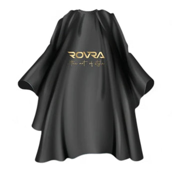 ROVRA Barber Cape mit Logo - Schwarz