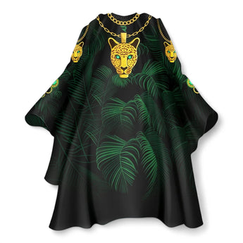 ROVRA Tropical Print Barber Cape – Produktbild freigestellt