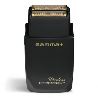 Produktbild von Gamma+ Wireless Prodigy Hochleistungsrasierer mit kabelloser Aufladung auf weißem Hintergrund