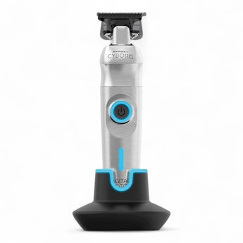 Produktbild von Gamma+ Cyborg Trimmer Professioneller Haartrimmer aus Metall mit Digitalmotor auf weißem Hintergrund