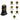 Stylecraft Instinct Metal Doppelfolienrasierer Schwarz - Detailaufnahme des Rasierers auf der Ladestation mit Feature-Icons.