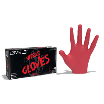 L3VEL3 Nitrilhandschuhe Rot 100 Stück – Produktbild