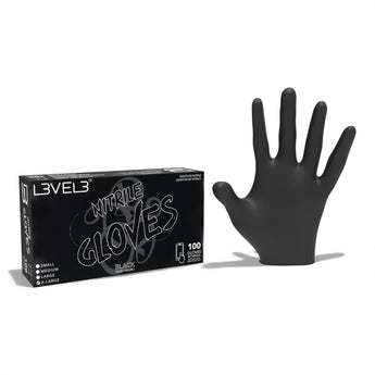 L3VEL3 Nitrilhandschuhe Schwarz 100 Stück – Produktbild