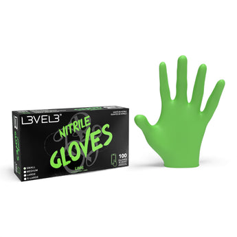 L3VEL3 Nitrilhandschuhe Limettengrün 100 Stück – Produktbild