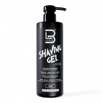 L3VEL3 Ice transparentes Rasiergel 1000 ml, 500ml – Detailansicht