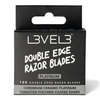 L3VEL3 Double Edge Rasierklingen 100 Stück Platinbeschichtet – Produktbild