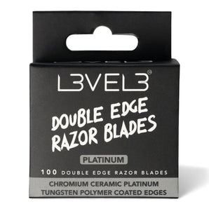 L3VEL3 Double Edge Rasierklingen 100 Stück Platinbeschichtet – Produktbild