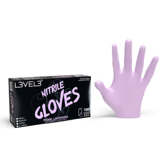L3VEL3 Nitrilhandschuhe Perlenlavendel 100 Stück – Produktbild