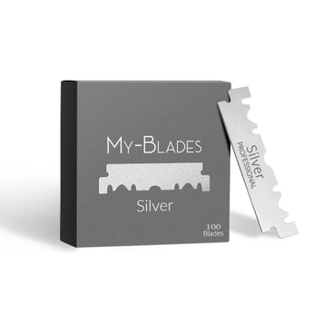 My-Blades Silber Einschneidige Rasierklingen 100 Stück – Produktbild