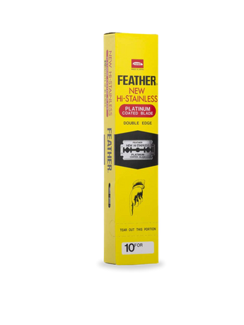 Feather Hi-Stainless Double Edge Rasierklingen, 200 – Detailansicht