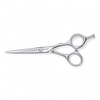 Phullcutz e-kwip+ Elegance 55 Haarschere aus poliertem Edelstahl mit ergonomischen Fingerringen für präzise Schnitte
