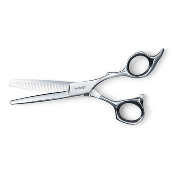 Phullcutz e-kwip+ Future 40 Modellierschere mit 40 Zähnen und schwarzen Fingerringen für präzises Effilieren und…