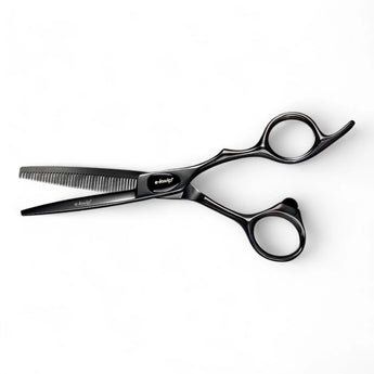 Phullcutz e-kwip+ Primus 40 Black Titanium Modellierschere 5.5 in Schwarz mit Zahnklinge für präzises Effilieren und…