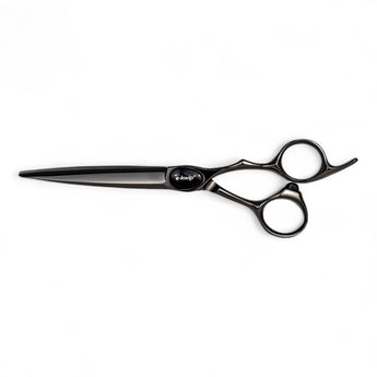 Phullcutz e-kwip+ Primus 55 Black Titanium Haarschere mit schwarzer Klinge und ergonomischen Fingerringen für präzises…