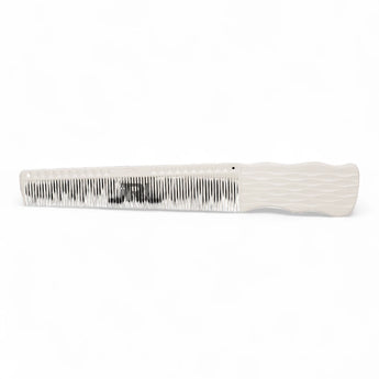 Phullcutz JRL Barber-Haarschneidekamm J204 in Weiß aus hitzebeständigem Kunststoff für saubere Fades, Übergänge und Clipper-over-Comb.