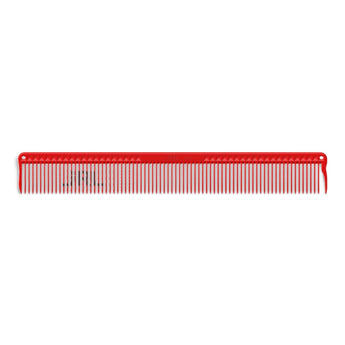 Phullcutz JRL Cutting Comb J310 in Rot, ein hitzebeständiger Profi-Schneidekamm mit feiner und grober Zähnung.