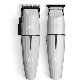 Phullcutz JRL Ghost Edition Combo Kit mit weißem Onyx Clipper und Trimmer inklusive LED-Anzeige für Profis