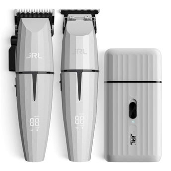 Phullcutz JRL Ghost Edition Combo Kit mit weißem Clipper, Trimmer und Shaver für professionelle Haarschnitte