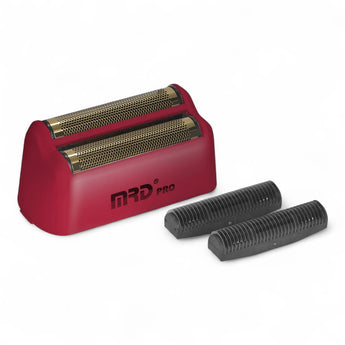 Phullcutz MRD Pro ZB-999 Vector Ersatzscherfolie in rotem Gehäuse mit goldener Folie und zwei schwarzen Lamellenmessern…