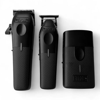 Phullcutz TPOB Play Blackout Bundle mit Clipper, Trimmer und Shaver in mattem Schwarz für professionelle Haarschnitte
