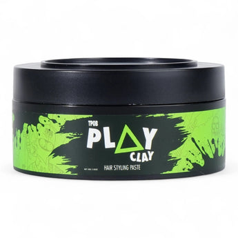 Phullcutz TPOB PLAY Clay Styling-Paste in schwarzer Dose mit grünem Label für starken Halt und mattes Finish