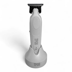 Phullcutz TPOB X Deluxe Trimmer in Grau mit Ladestation, bürstenlosem Motor und Graphen-Klinge für Barber