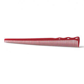 Phullcutz Y.S. Park Flex Schneidekamm Nr.254, roter Spezialkunststoffkamm mit konischer Zahnung und flexiblem Rücken.