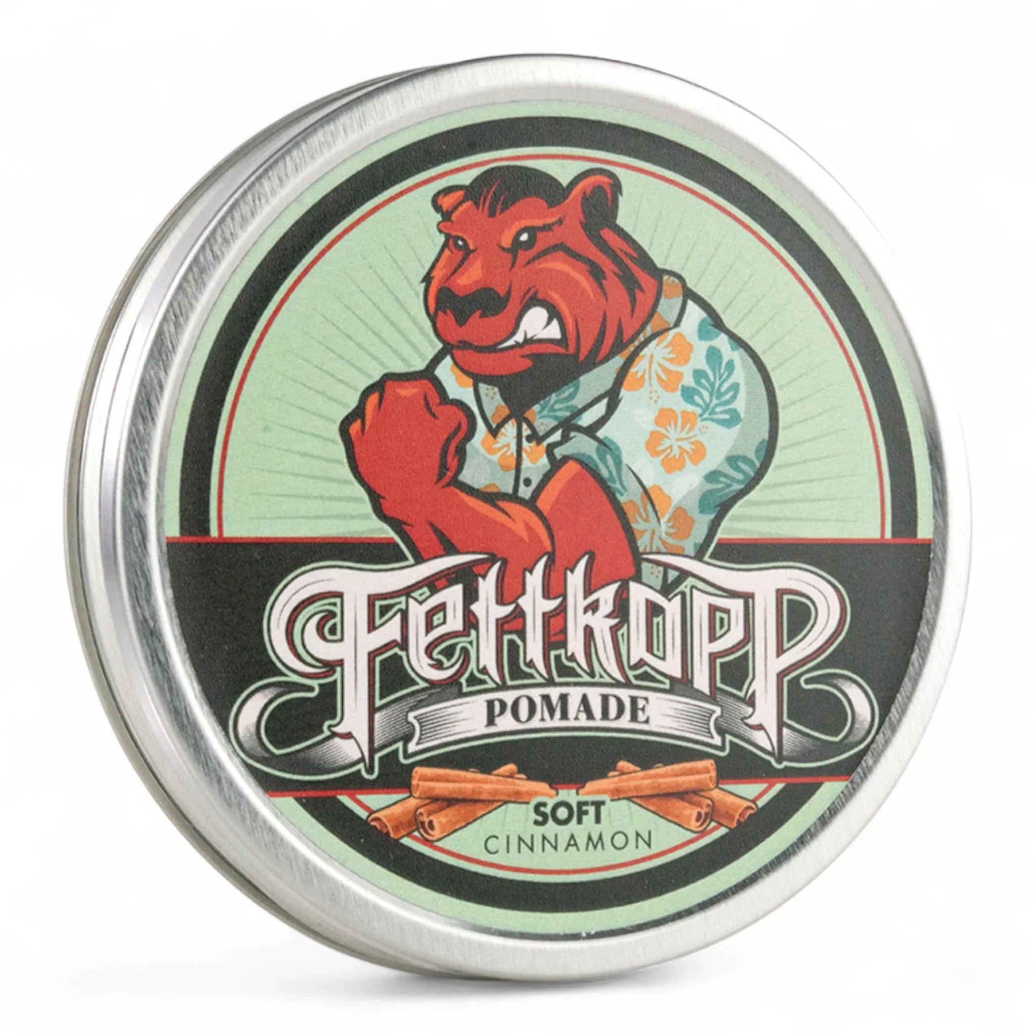 Produktbild von Fettkopp Pomade Soft Cinnamon auf weißem Hintergrund