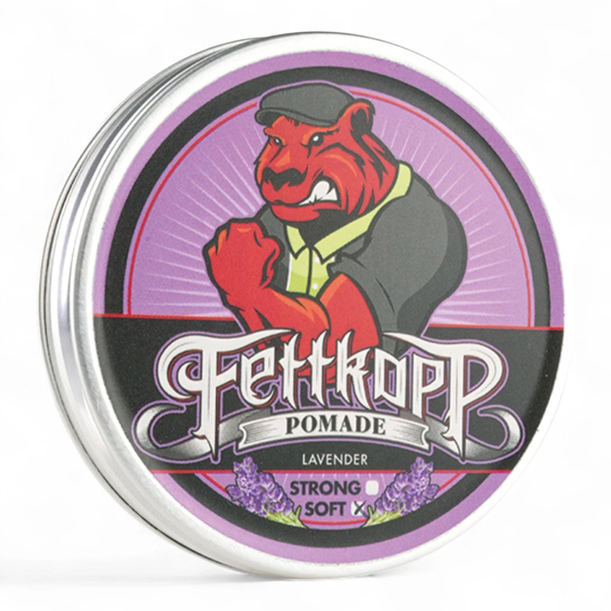 Produktbild von Fettkopp Pomade Soft Lavender auf weißem Hintergrund