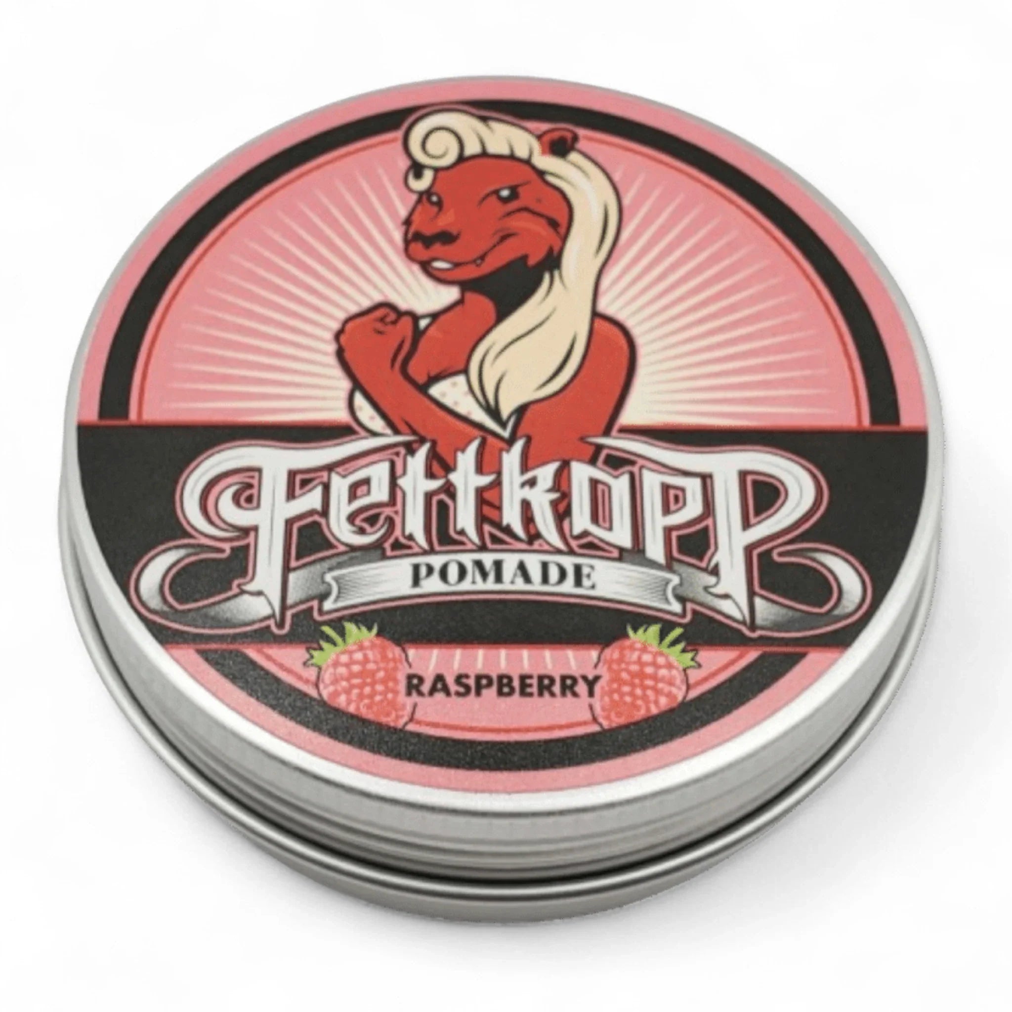 Produktbild von Fettkopp Pomade Rasperry 51g auf weißem Hintergrund