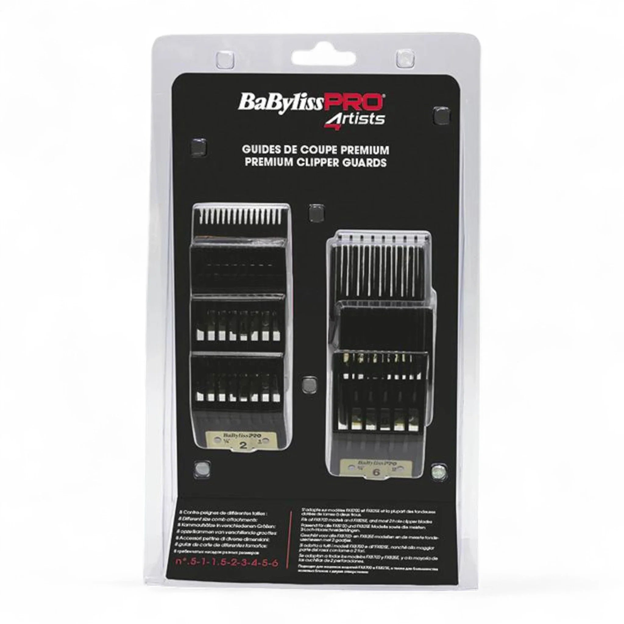 Produktbild von BaBylissPRO Premium Clipper Guards auf weißem Hintergrund