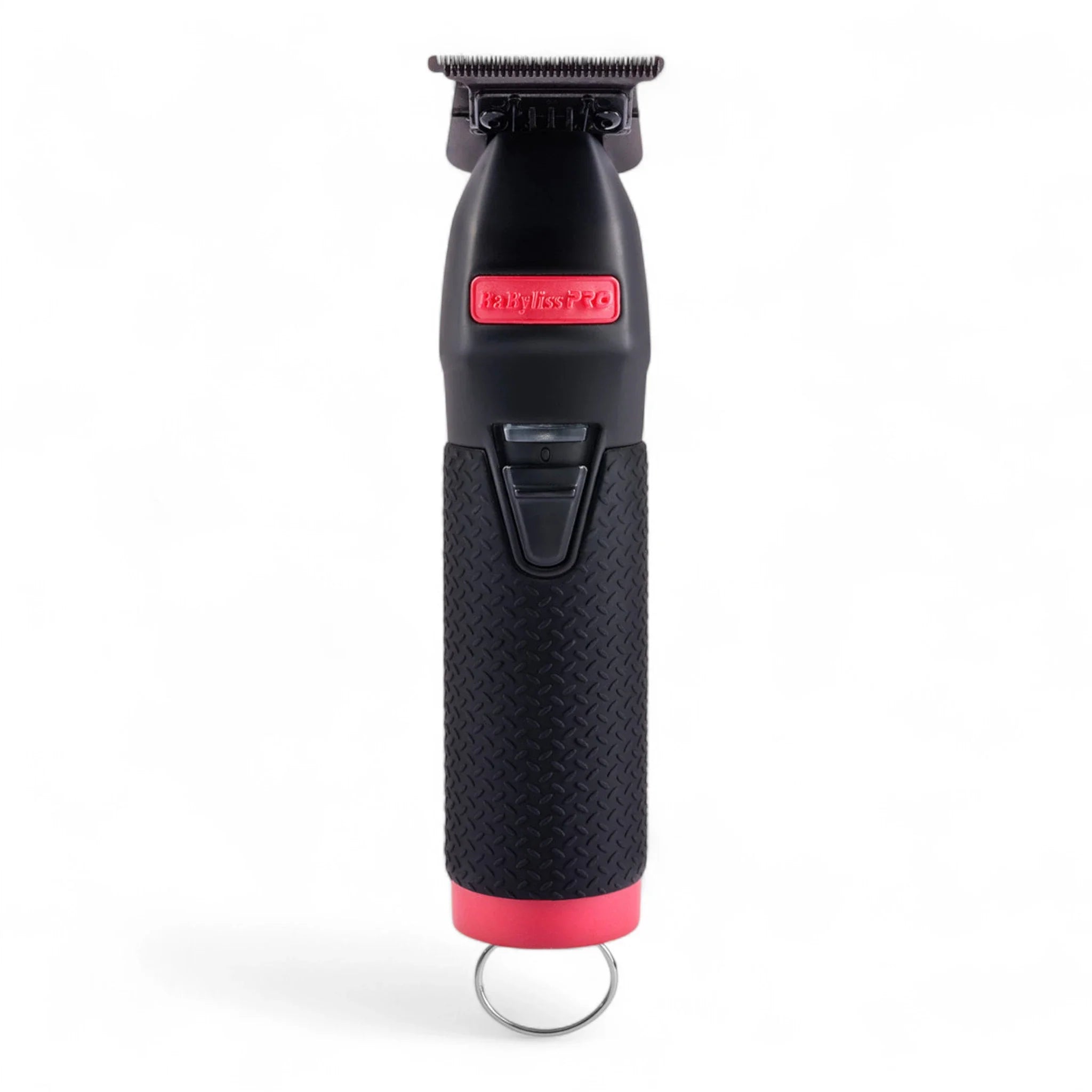 Produktbild von BaBylissPRO Skeleton Trimmer Boost+ Black & Red  professioneller Vollmetall-Präzisionstrimmer matt-schwarz/rot auf weißem Hintergrund