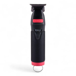 Produktbild von BaBylissPRO Skeleton Trimmer Boost+ Black & Red  professioneller Vollmetall-Präzisionstrimmer matt-schwarz/rot auf weißem Hintergrund