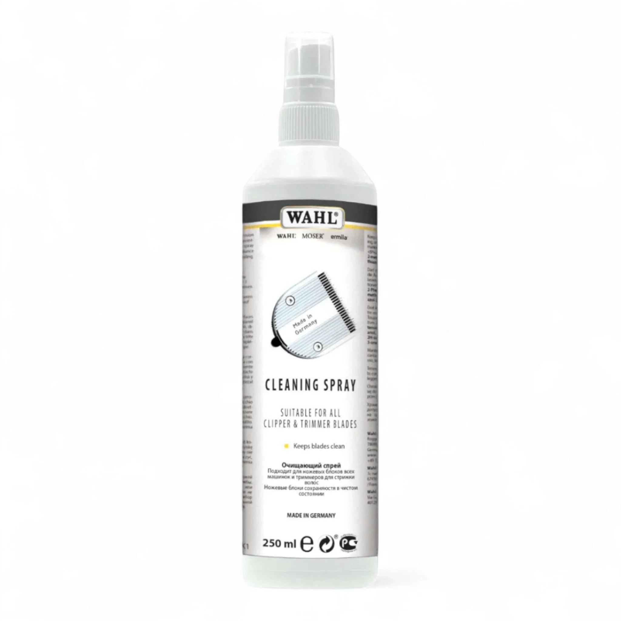 Produktbild von Wahl Professional Cleaning Spray 250ml auf weißem Hintergrund
