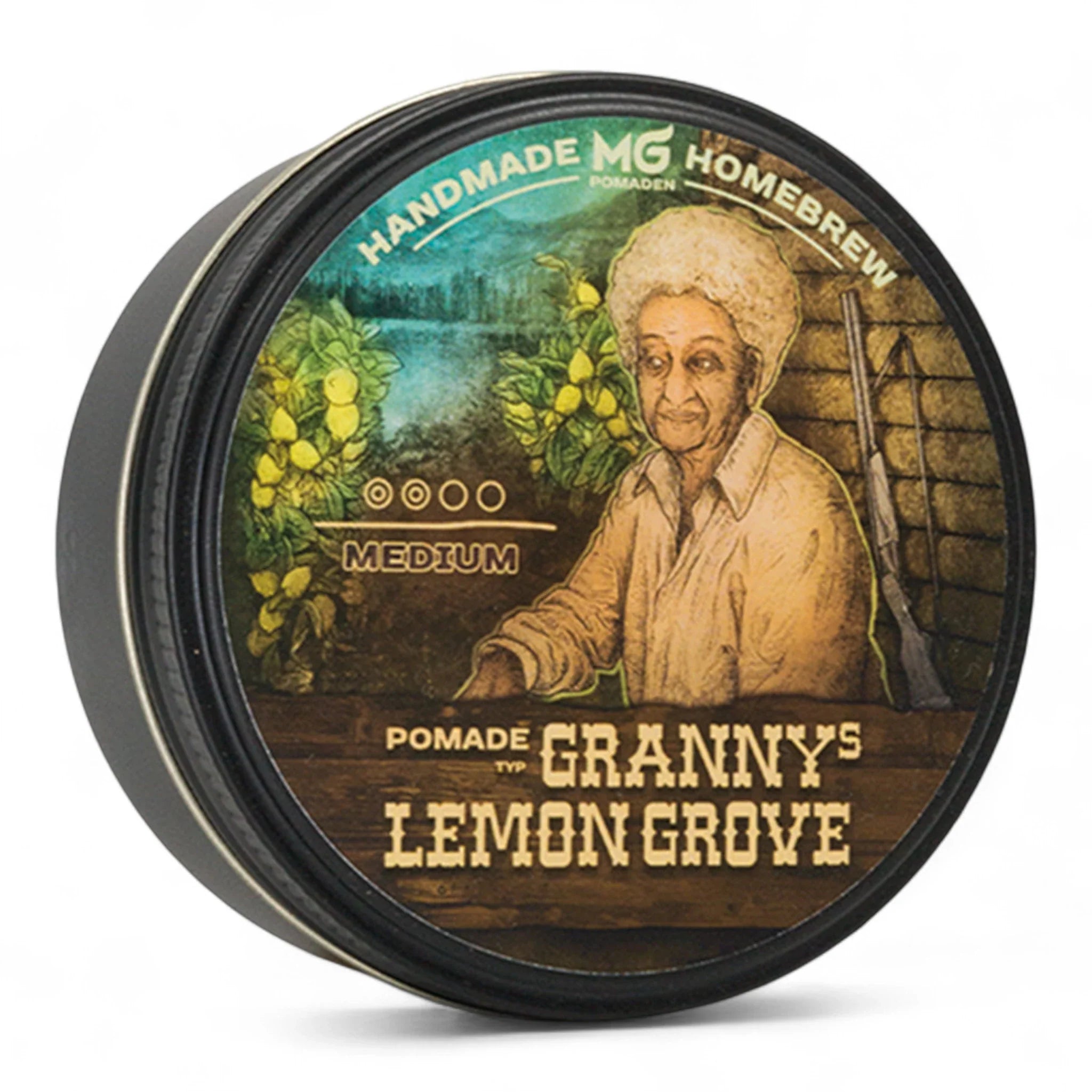 Produktbild von MG Pomaden Grannys Lemon Grove Medium 110ml auf weißem Hintergrund