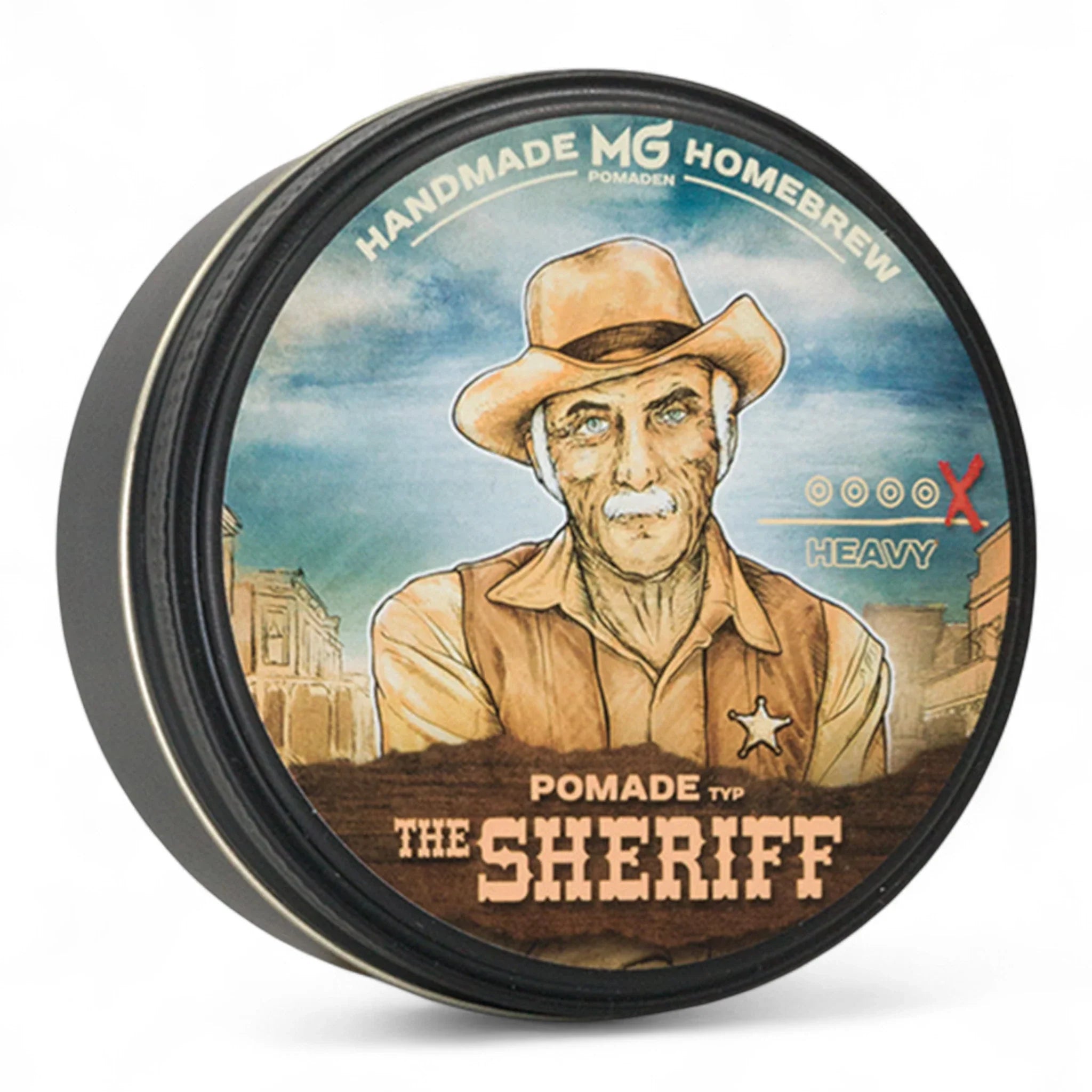 Produktbild von MG Pomaden The Sheriff Heavy 110ml auf weißem Hintergrund