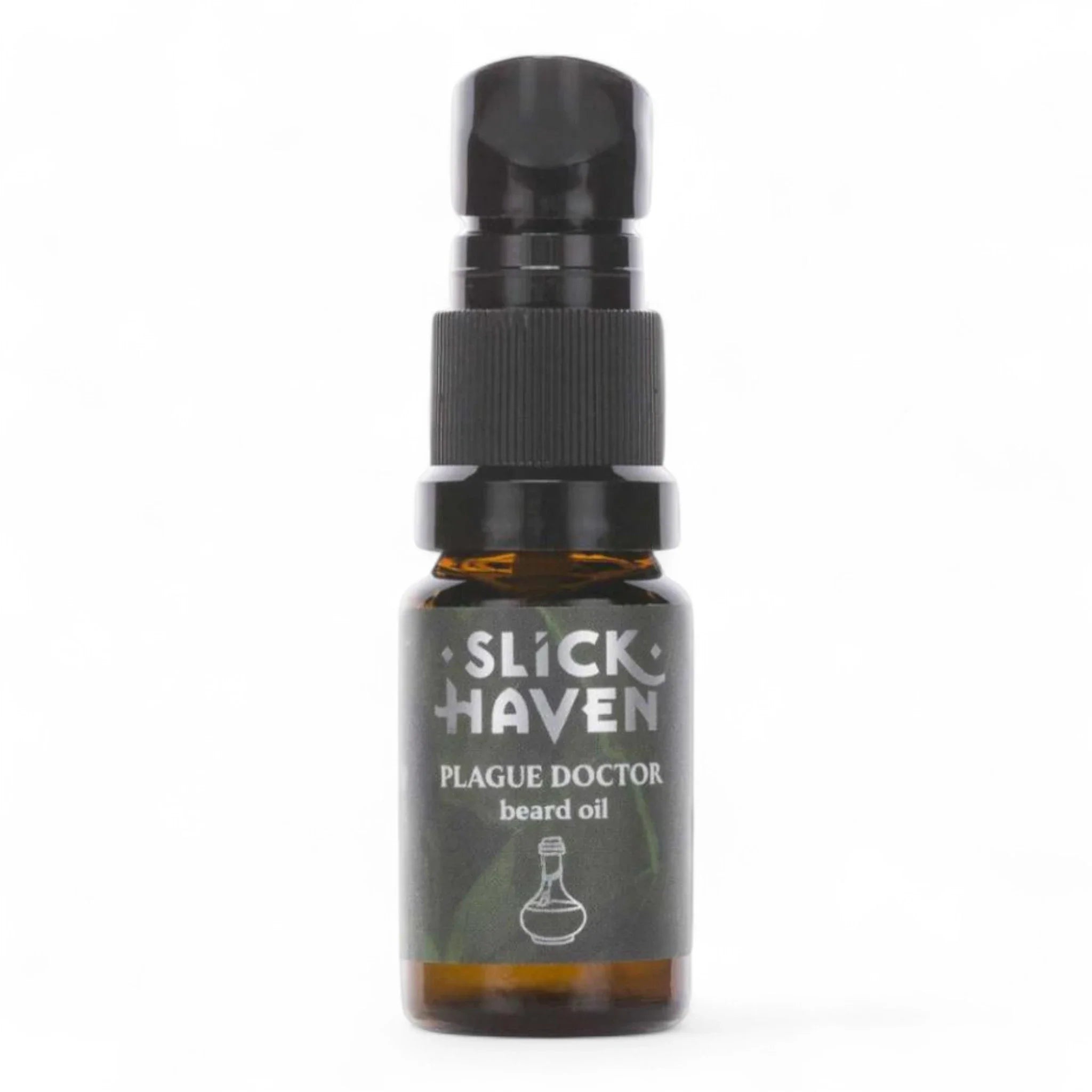 Produktbild von Slickhaven Bartöl Plague Docktor 10ml auf weißem Hintergrund