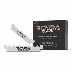 ROVRA Halb-Rasierklingen 100 Stück – Produktbild freigestellt