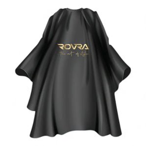 ROVRA Barber Cape mit Logo - Schwarz