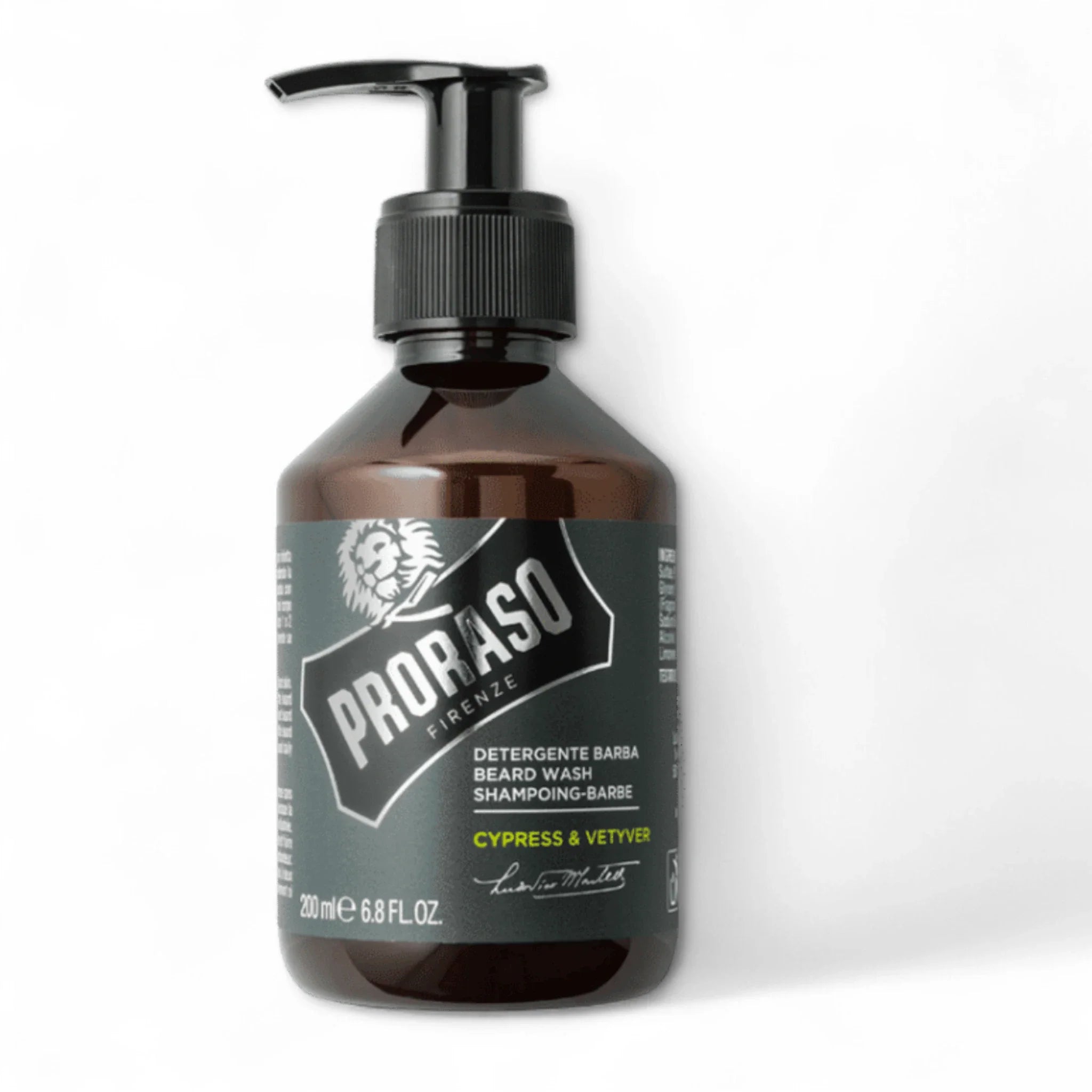 Produktbild von Proraso Bartshampoo Cypress & Vetyver 200ml auf weißem Hintergrund