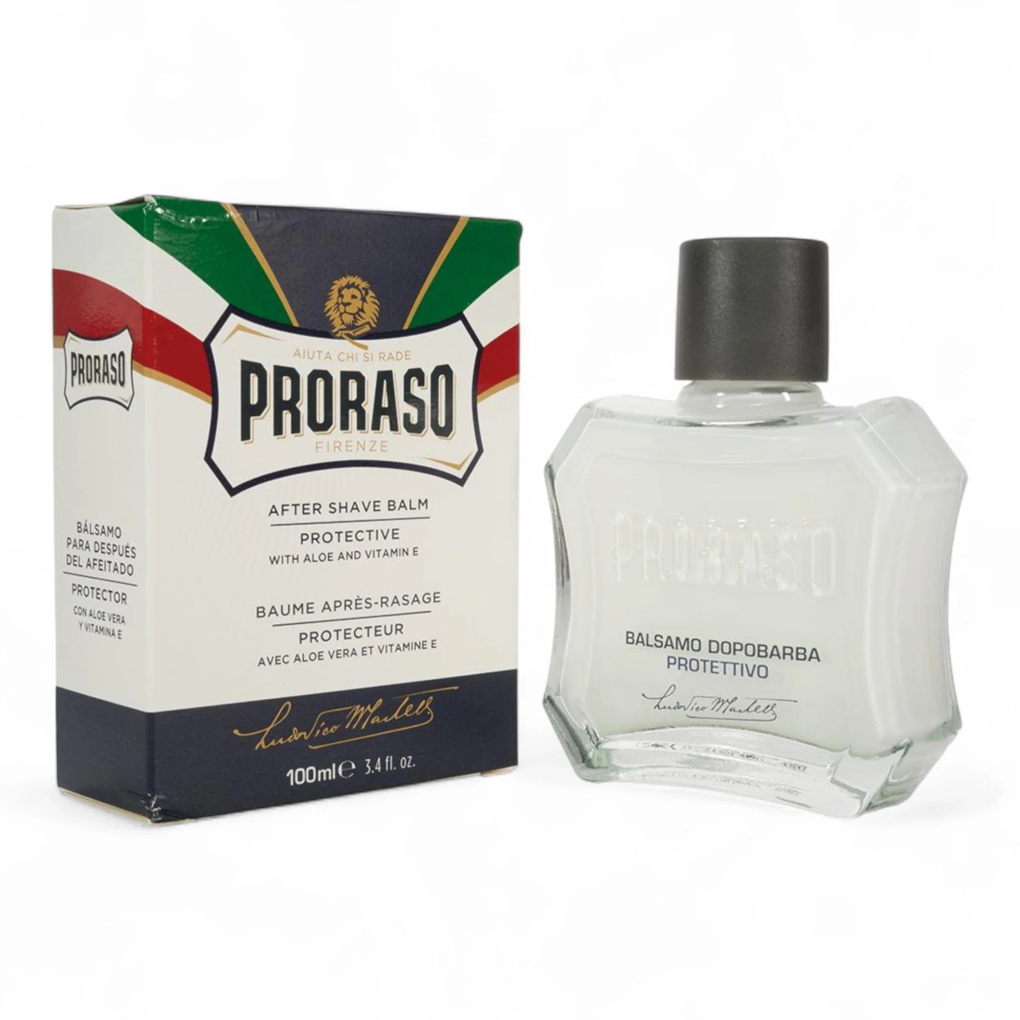 Produktbild von Proraso After Shave Balsam Protect blau 100ml auf weißem Hintergrund