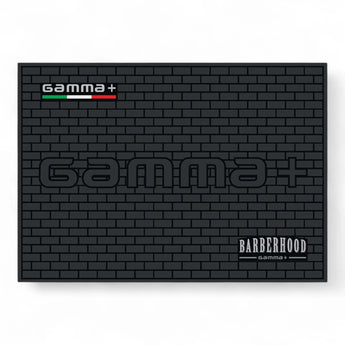 Produktbild von Gamma+ Arbeitsmatte "BARBERHOOD" aus hochwertigem PVC auf weißem Hintergrund