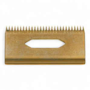 Produktbild von Gamma+ Slim Deep Gold Cutting Blade für Clipper auf weißem Hintergrund
