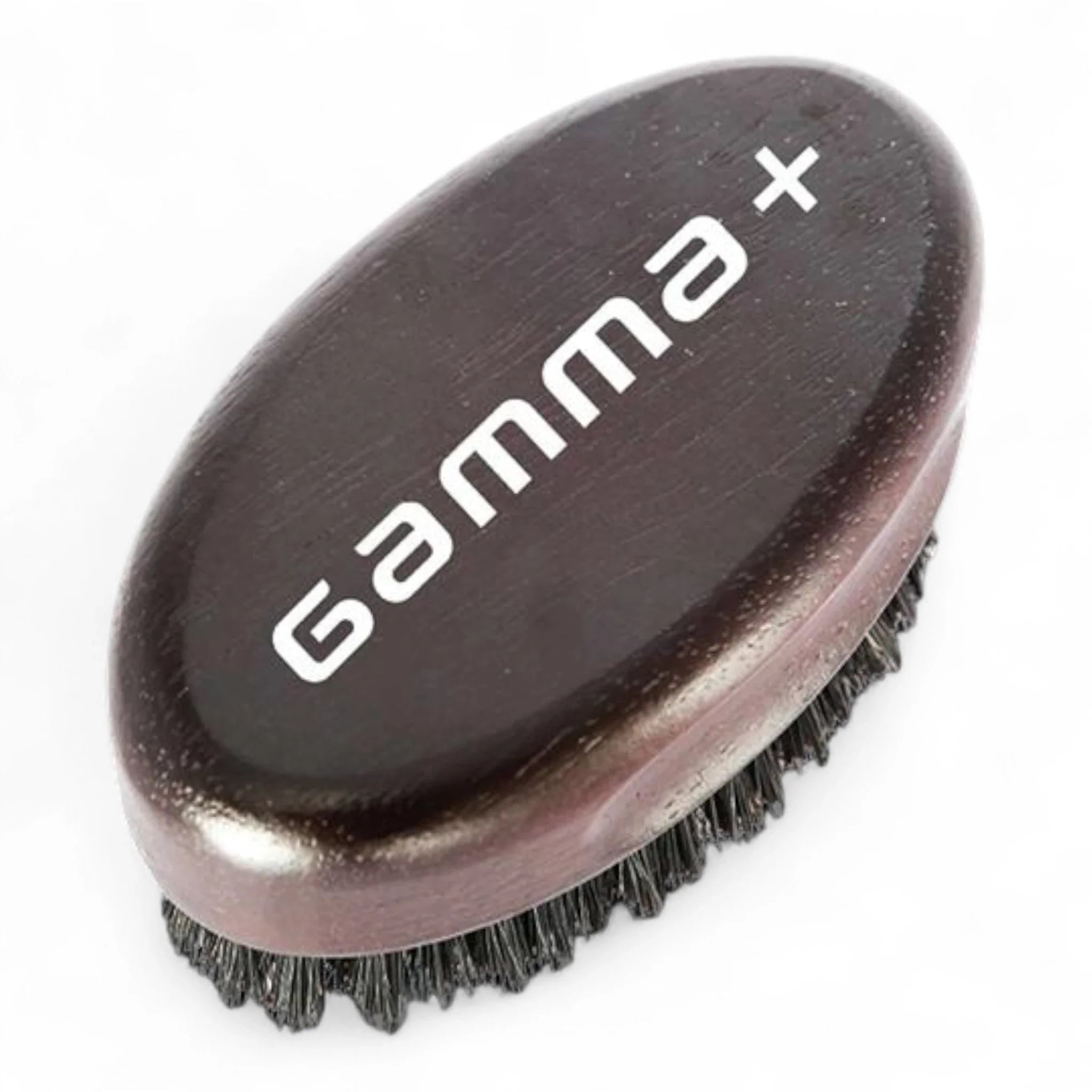 Produktbild von Gamma+ Oval Barber Beard Brush Bürste für Bart und Schnurrbart auf weißem Hintergrund