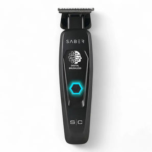 Produktbild von Stylecraft SABER Trimmer Schwarz Professioneller Metalltrimmer mit digitalem bürstenlosen Motor auf weißem Hintergrund