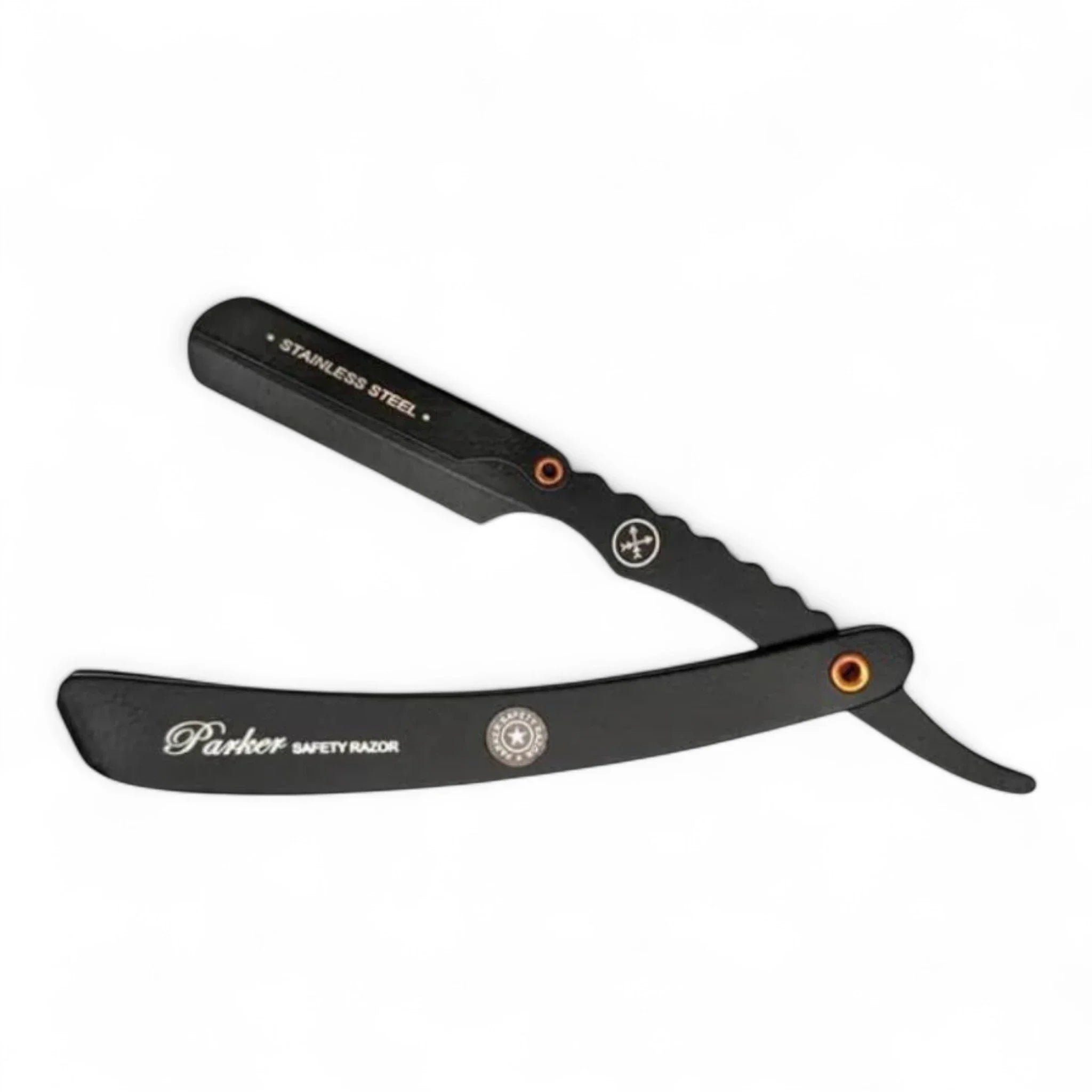 Produktbild von Parker SRXBLK Profi Rasiermesser auf weißem Hintergrund