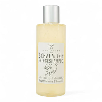 Produktbild von Haslinger Schafmilch Pflegeshampoo 200ml auf weißem Hintergrund