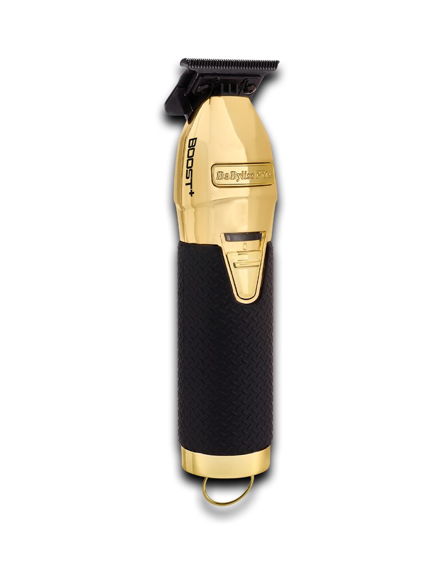 BaByliss PRO 4Artists Boost+ Gold Outlining Trimmer professioneller Vollmetall-Präzisionstrimmer schwarz/gold
